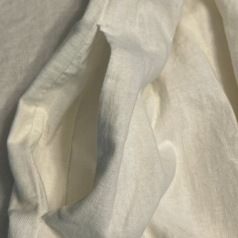 Abercrombie & Fitch Women's A-Line Dress White Linen Sleeveless Size M Pockets - Picture 4 of 10